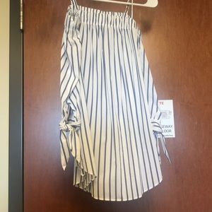 Strapless dress shirt